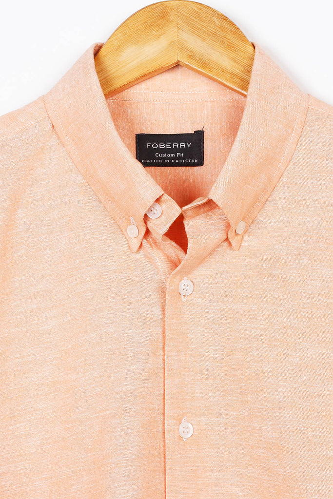 Peach Linen Shirt - Foberry USA