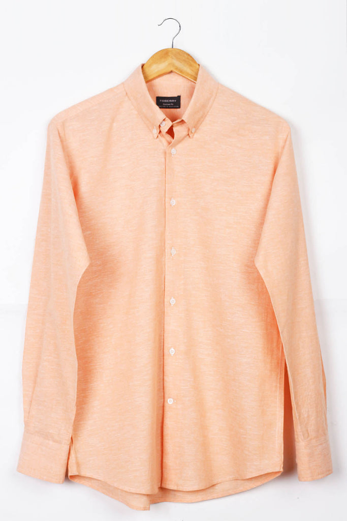 Peach Linen Shirt - Foberry USA