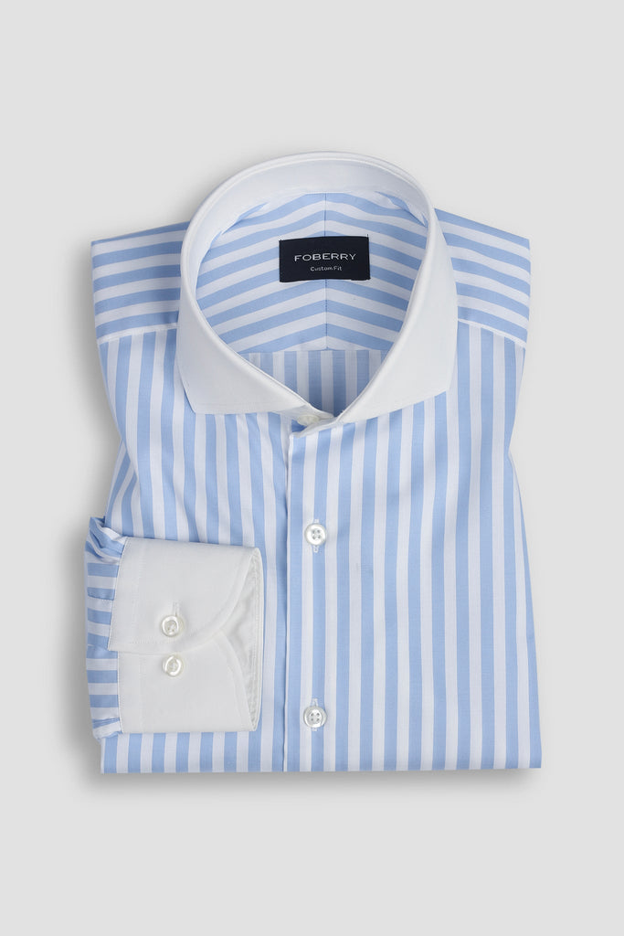 Soft Sky Blue Bengal Stripes Shirt