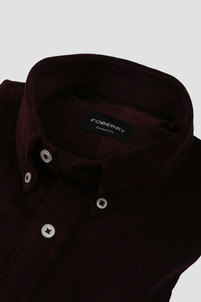 Plum Corduroy Shirt - Foberry USA
