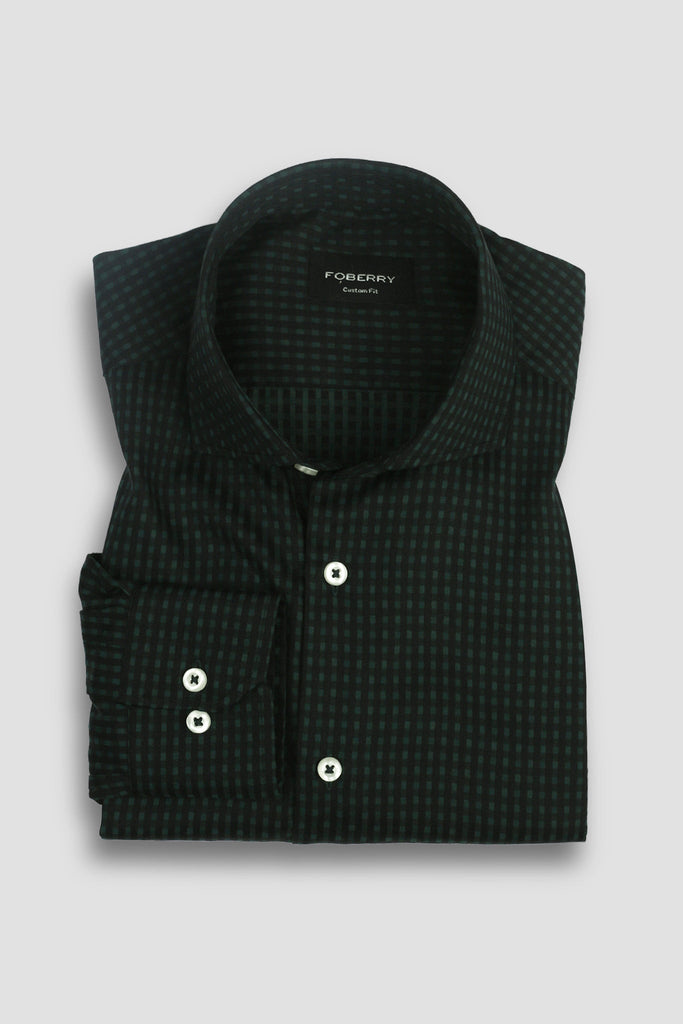 Black Green Boxed Shirt