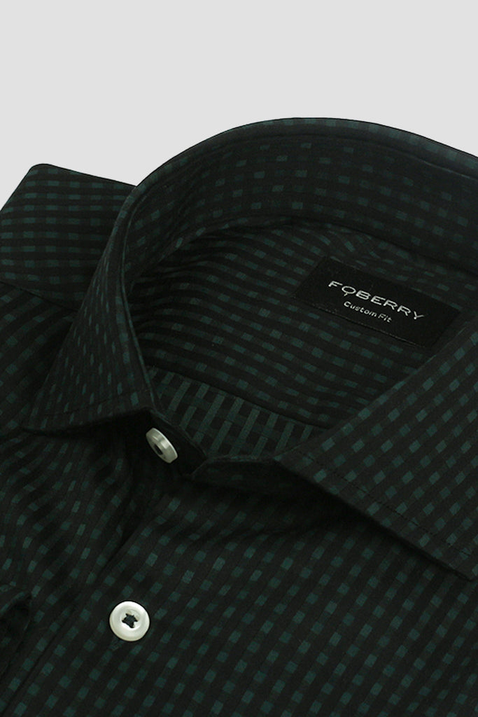 Black Green Boxed Shirt