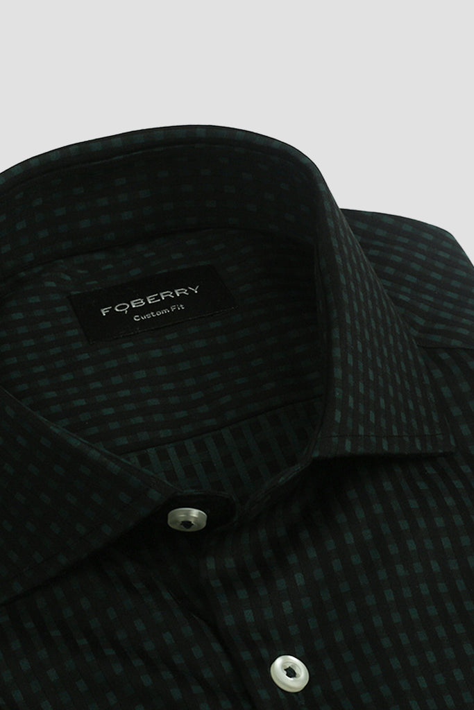 Black Green Boxed Shirt