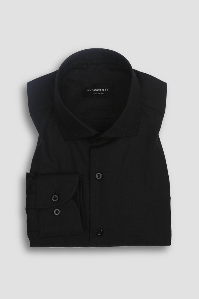 Jet Black Small Boxed Shirt