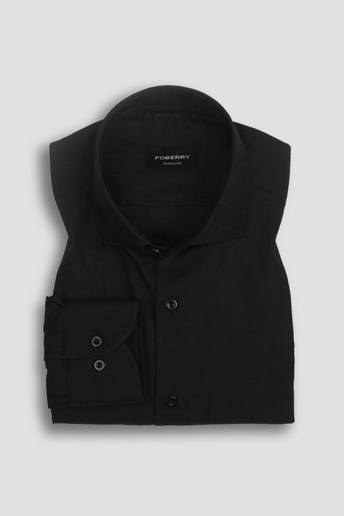 Jet Black Small Boxed Shirt