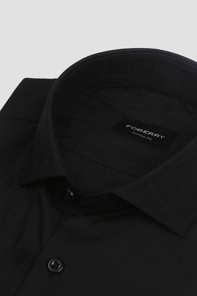 Jet Black Small Boxed Shirt