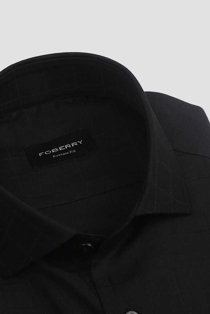 Jet Black Small Boxed Shirt