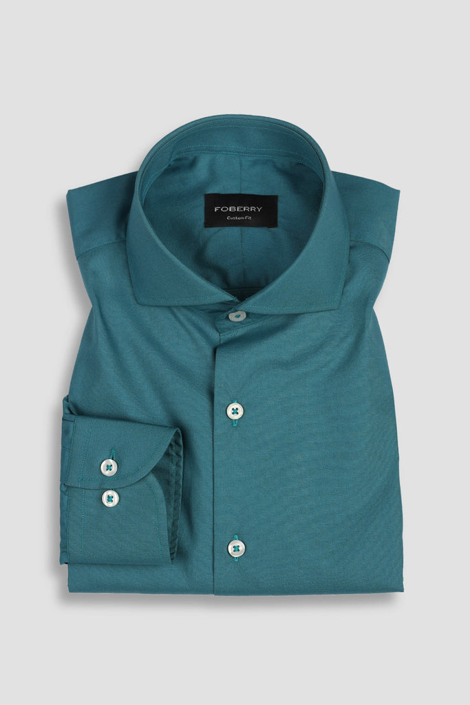 Teal Green Egyptian Poplin Shirt