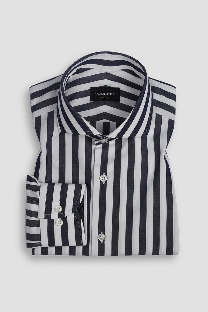 Blue Bold Bankers Stripes Shirt