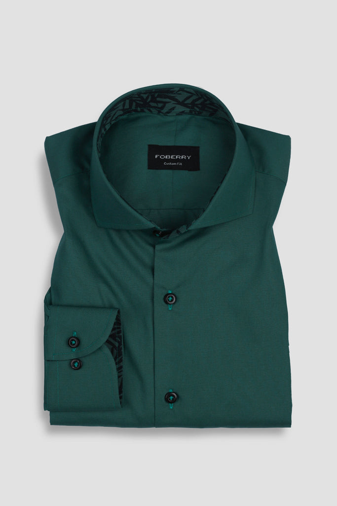 Dark Green Egyptian Poplin Shirt