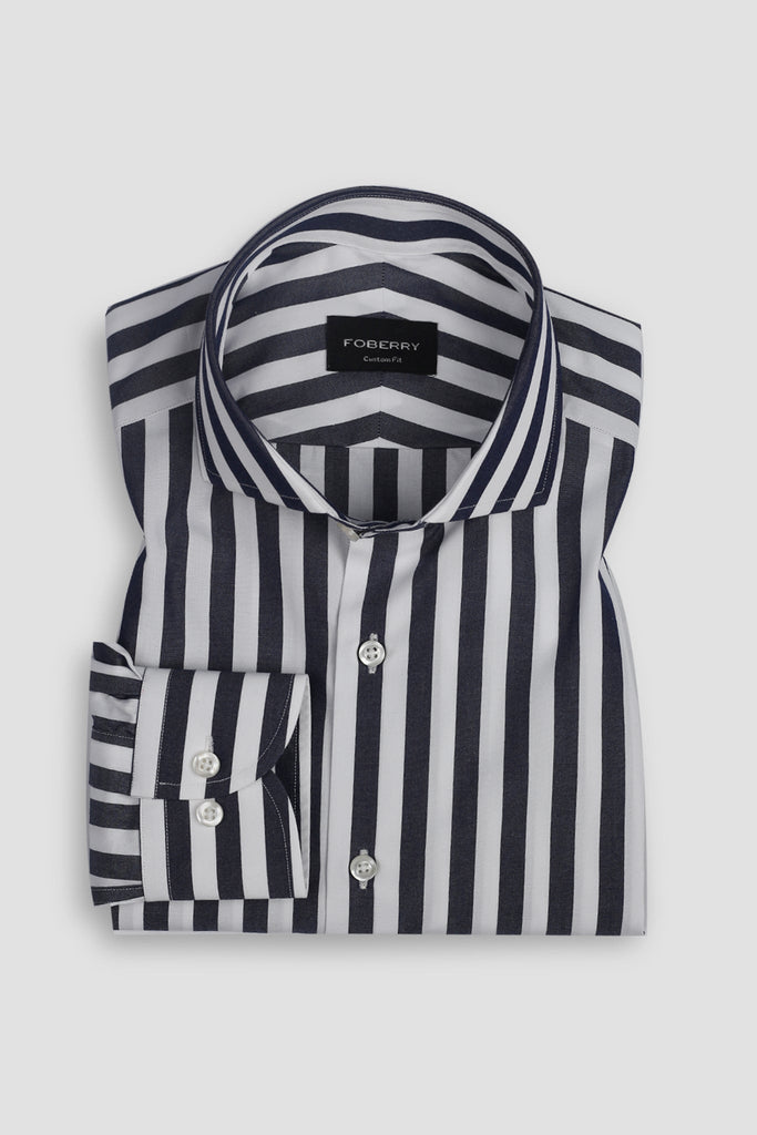 Blue Bold Bankers Stripes Shirt
