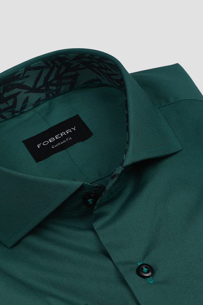 Dark Green Egyptian Poplin Shirt
