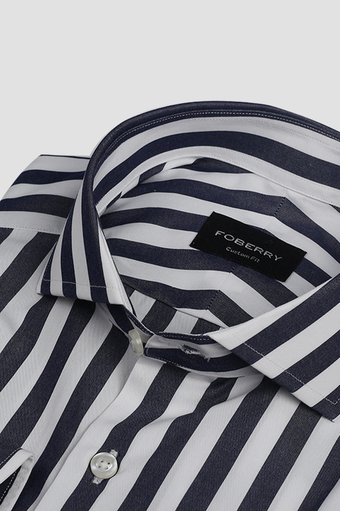Blue Bold Bankers Stripes Shirt