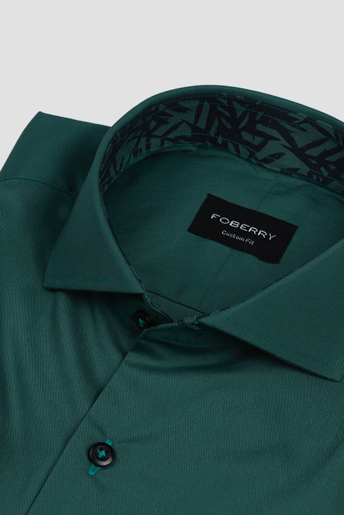 Dark Green Egyptian Poplin Shirt