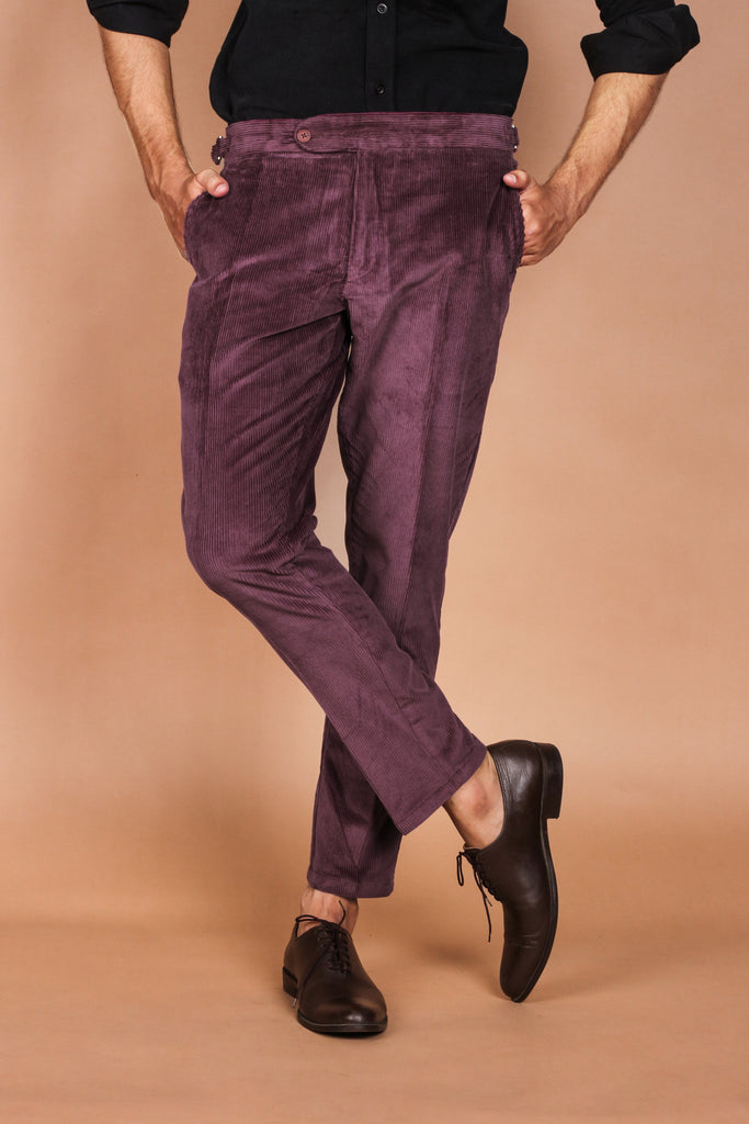 Muave Wide Wale Corduroy Trouser - Foberry USA