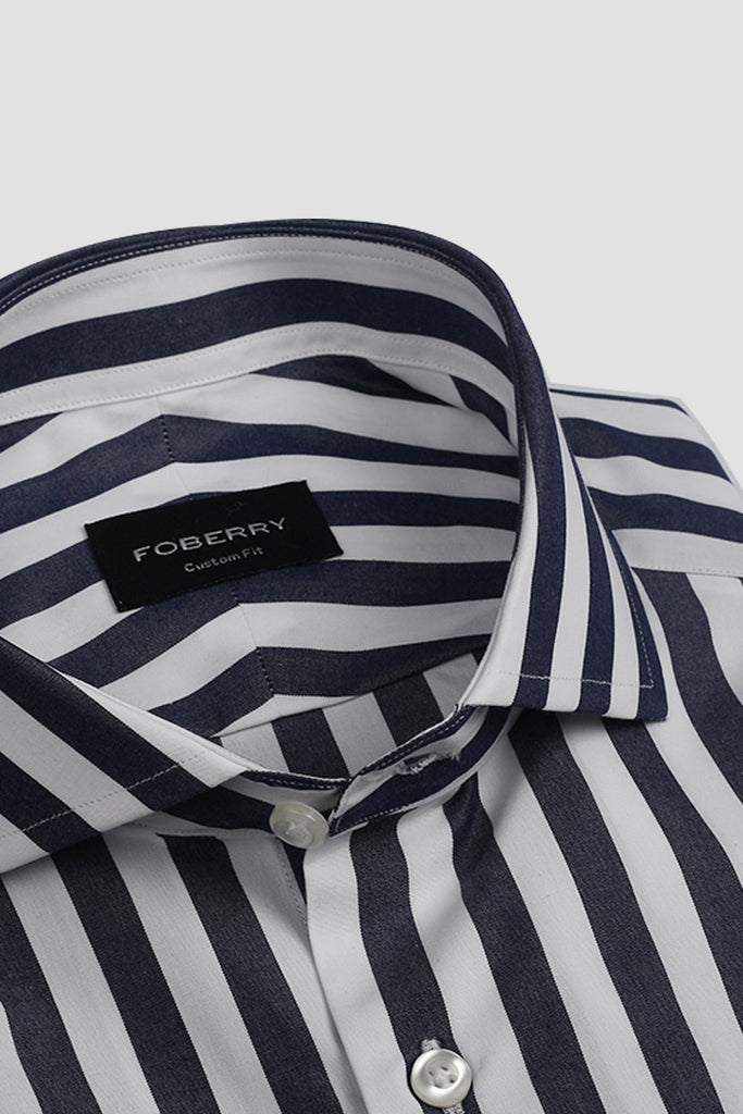 Blue Bold Bankers Stripes Shirt