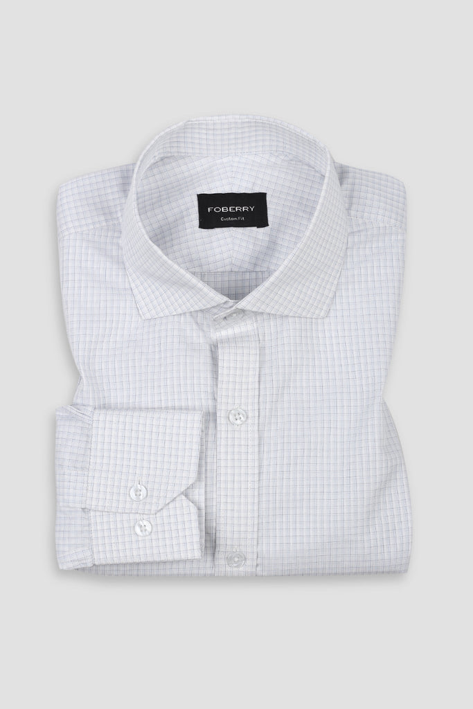 Blue Minibox Structured Shirt