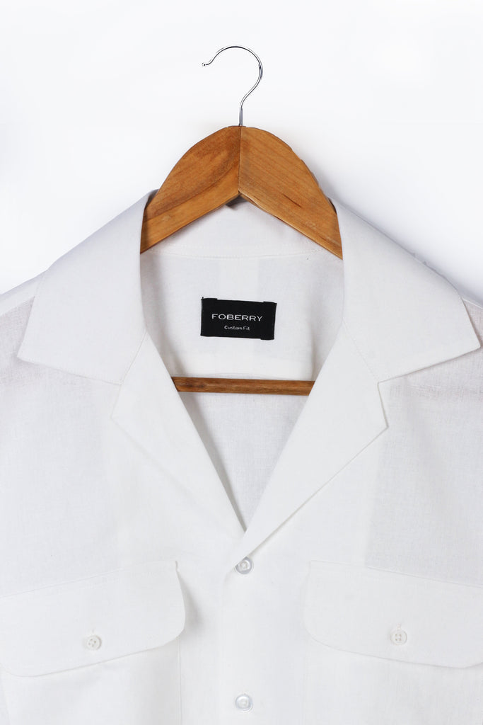 White Linen - Safari Shirt - Foberry USA