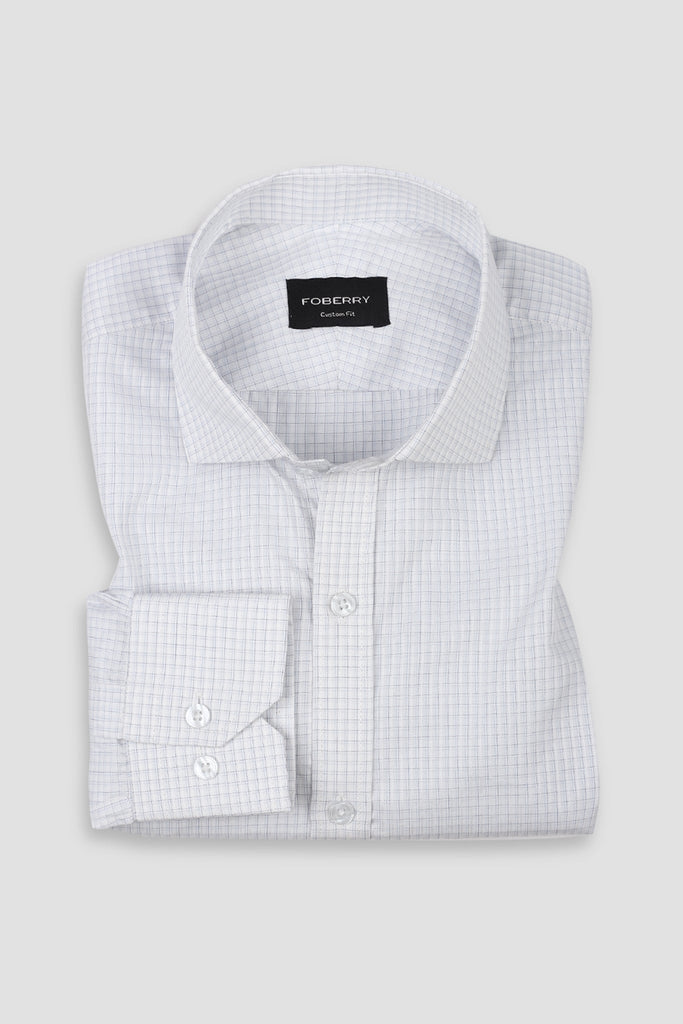 Blue Minibox Structured Shirt