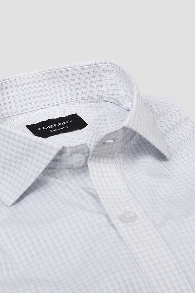 Blue Minibox Structured Shirt