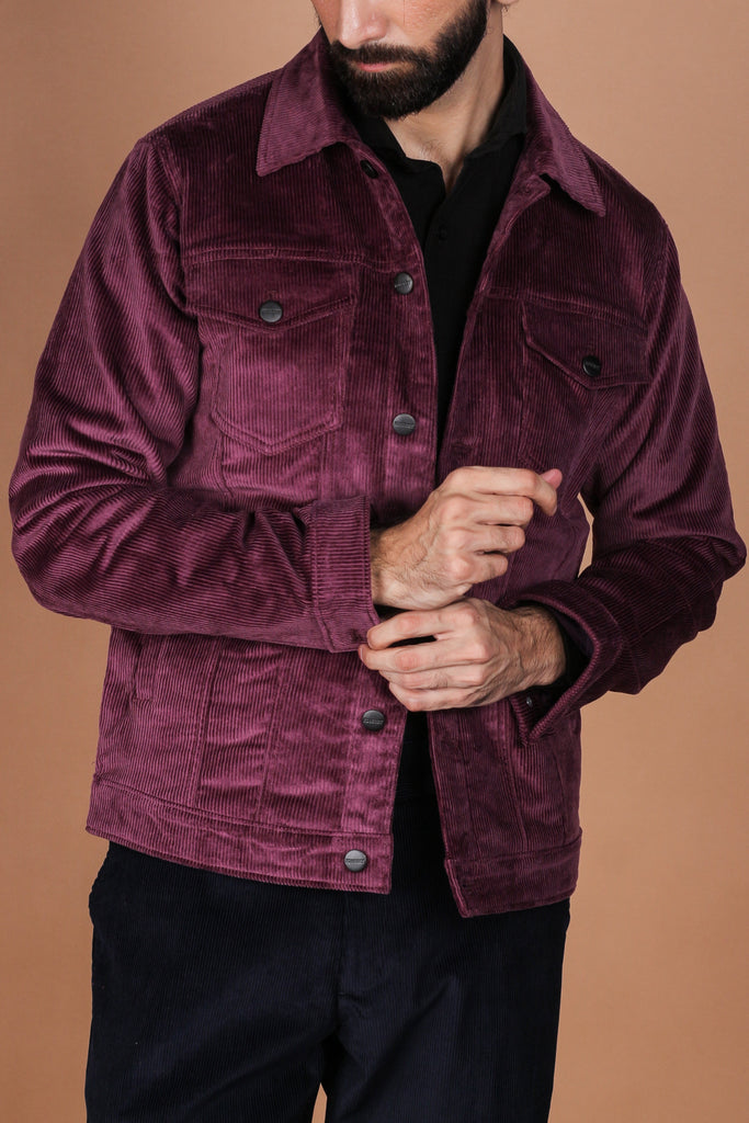 Muave Wide Wale Corduroy Jacket - Foberry USA