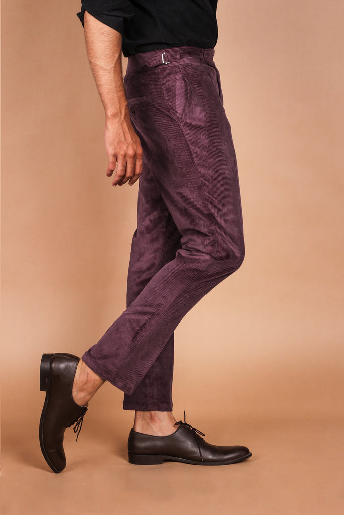 Muave Wide Wale Corduroy Trouser - Foberry USA