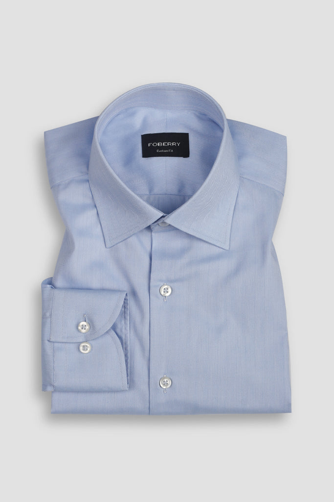 Egyptian Blue Herringbone Shirt