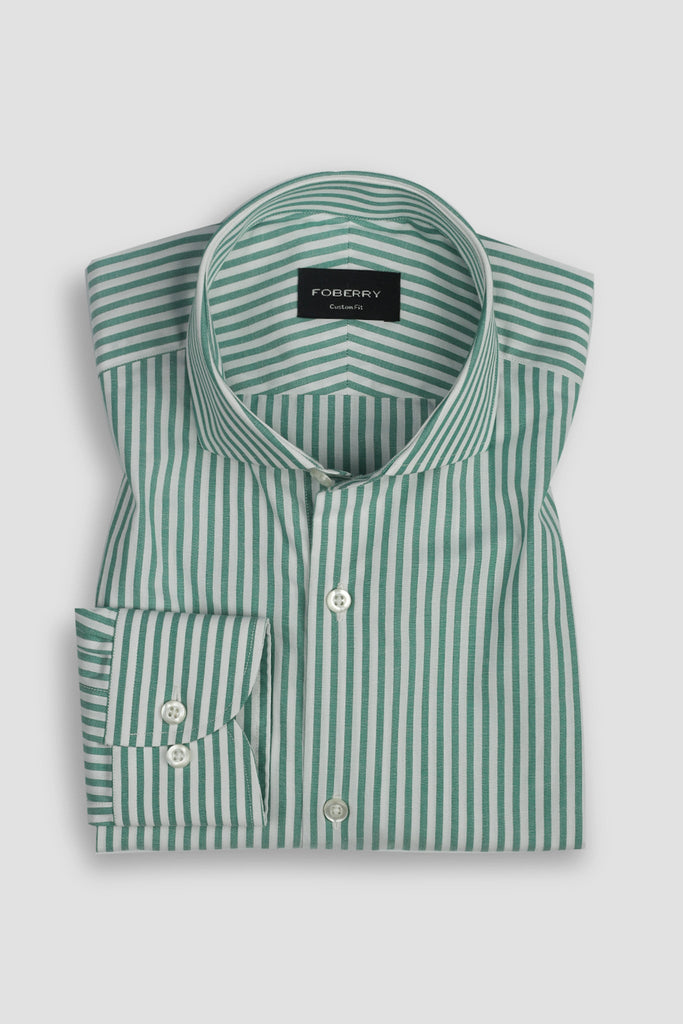 Parrot Green Bengal Stripes Shirt