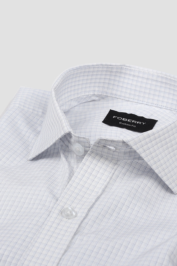 Blue Minibox Structured Shirt