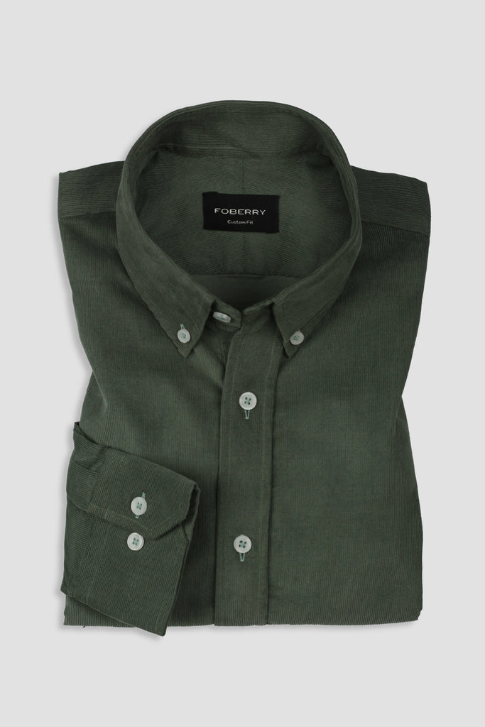 Pine Green Corduroy Shirt - Foberry USA