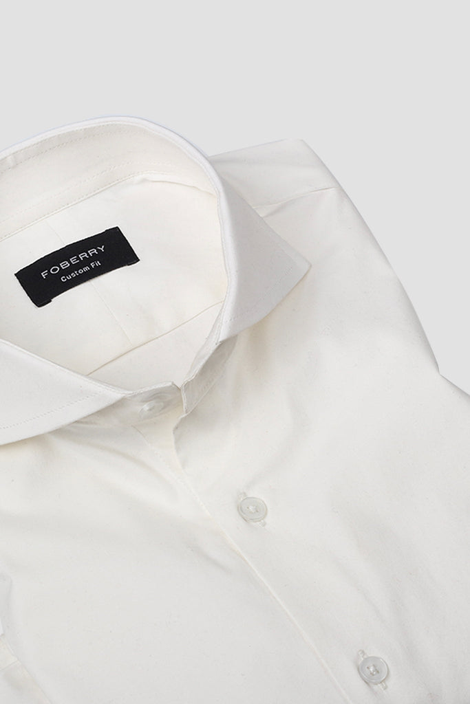 Pearl White Performance Stretch Shirt - Foberry USA