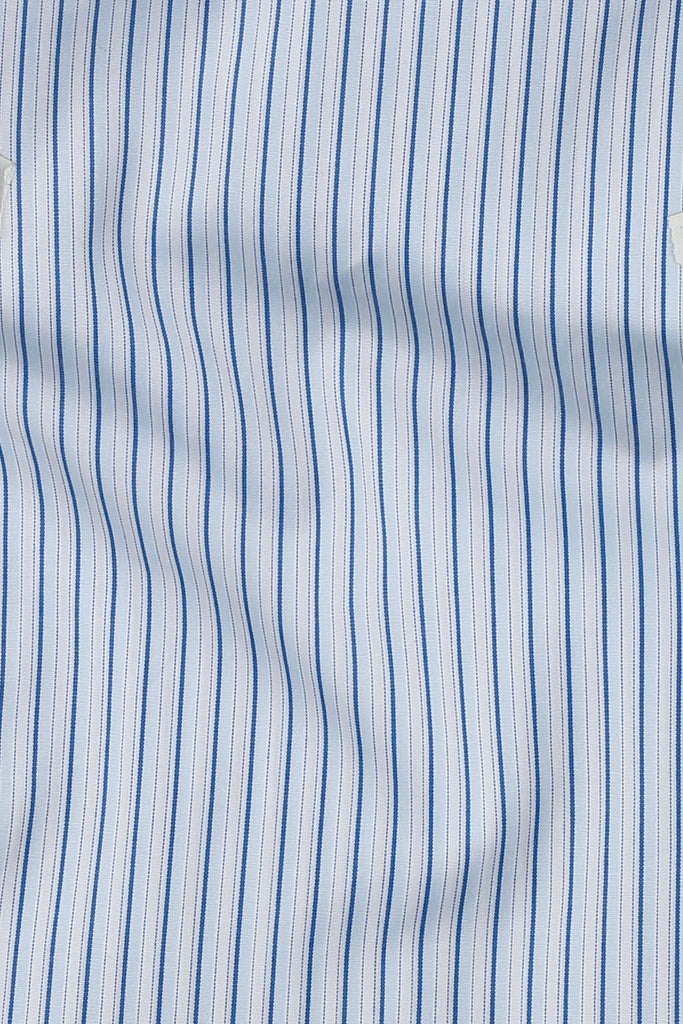 Light Dual Blue Stripes Supima Cotton Shirt