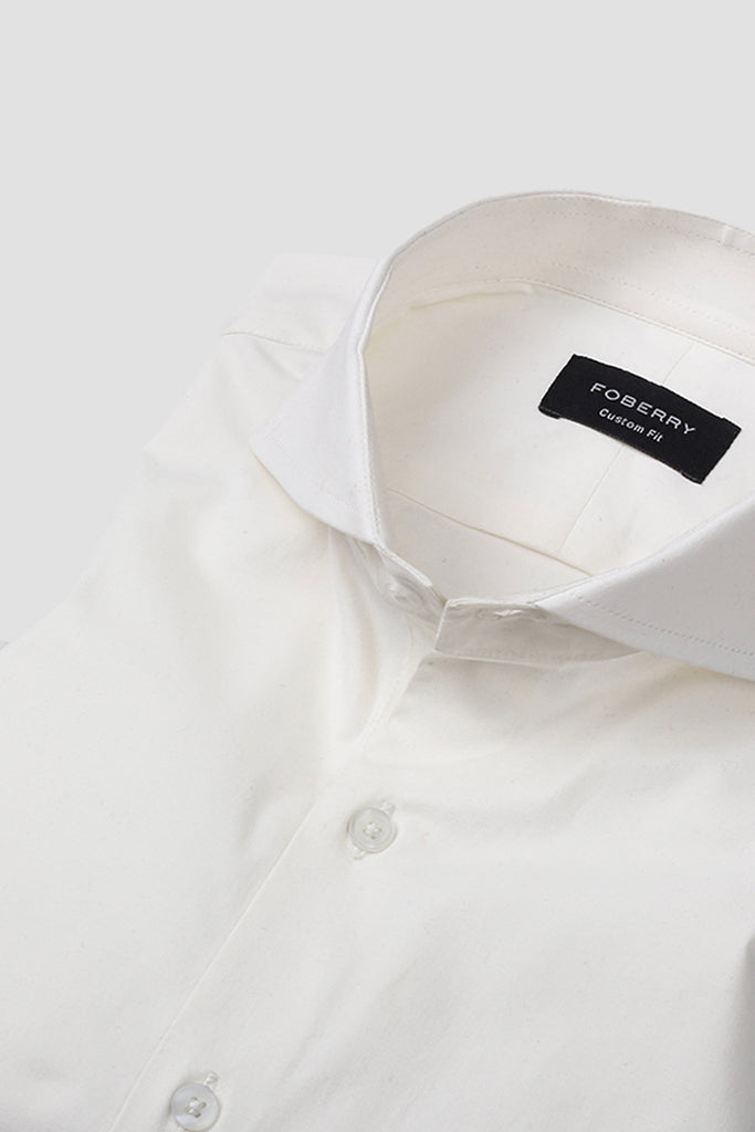 Pearl White Performance Stretch Shirt - Foberry USA