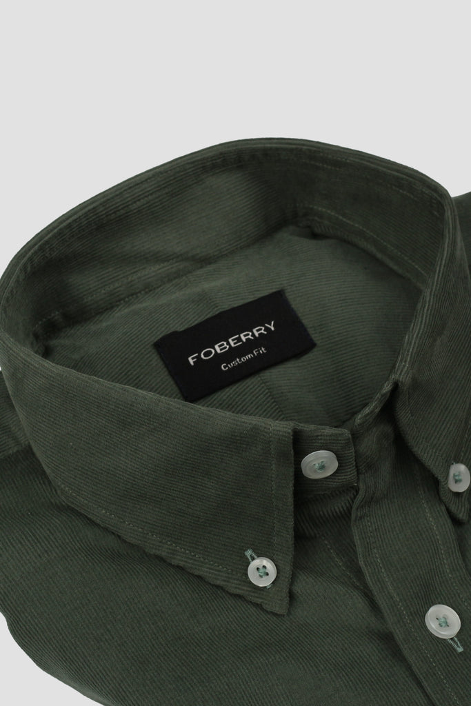 Pine Green Corduroy Shirt - Foberry USA