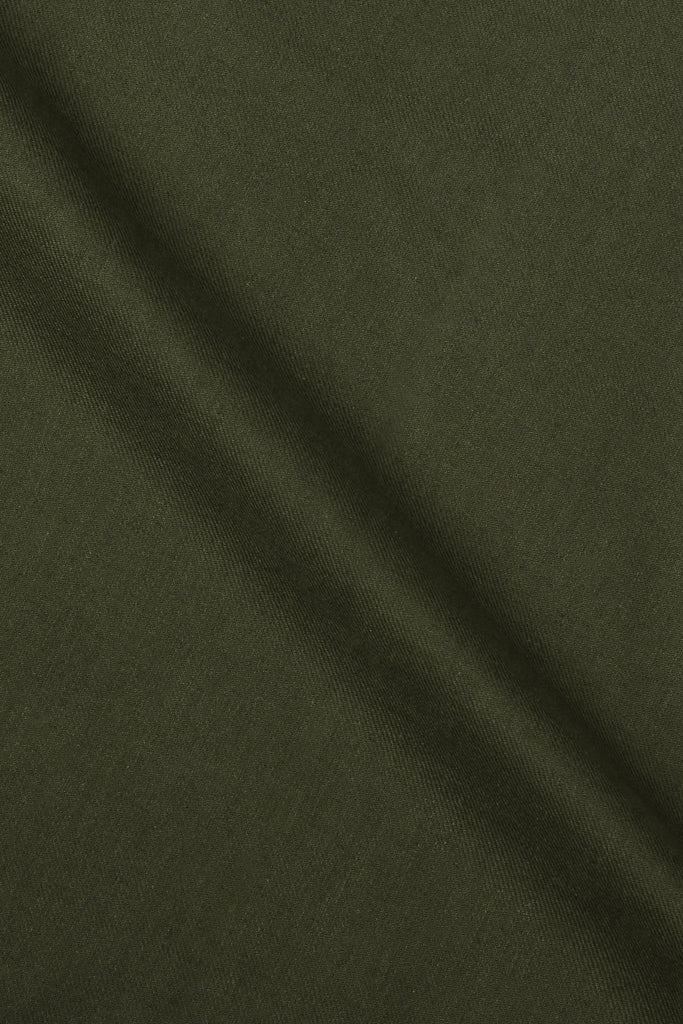 Olive Green Brushed Winter Flannel Shirt - Foberry USA
