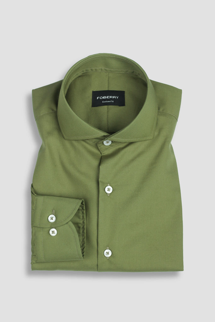 Olive Green Egyptian Poplin Shirt