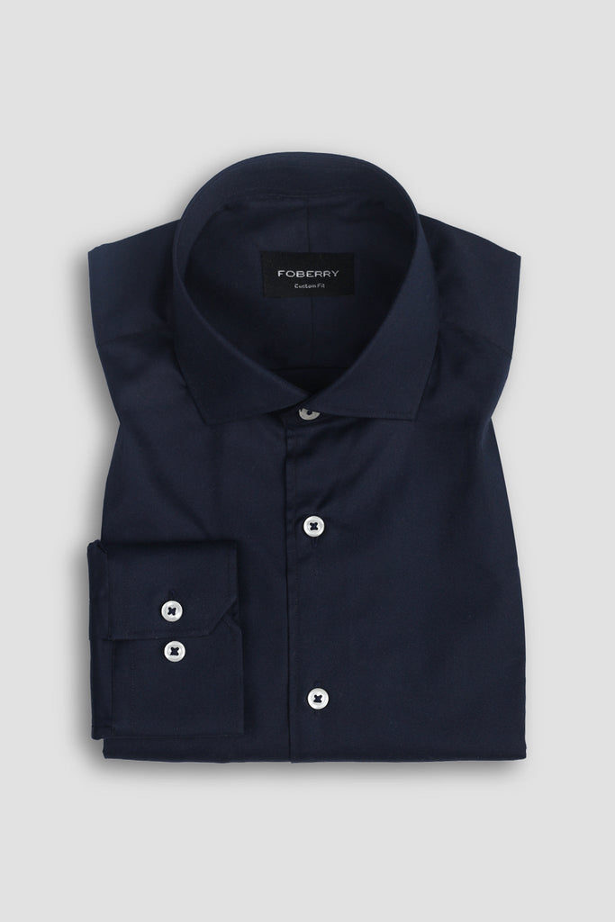 Soft Navy Blue Egyptian Shirt