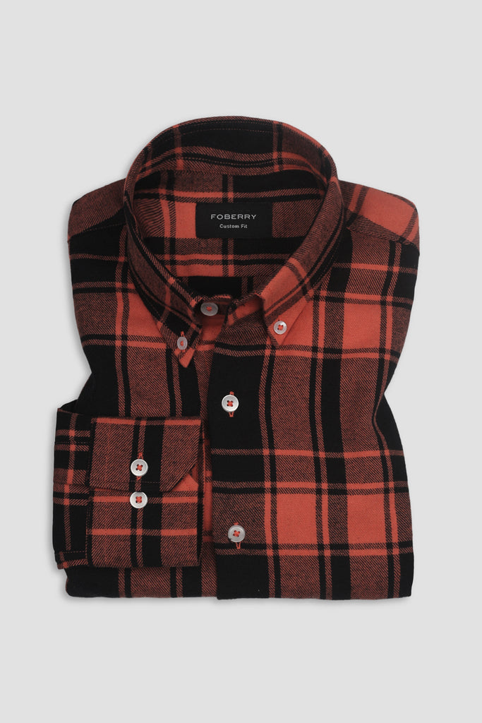 Peach Stowe Flannel Shirt - Foberry USA