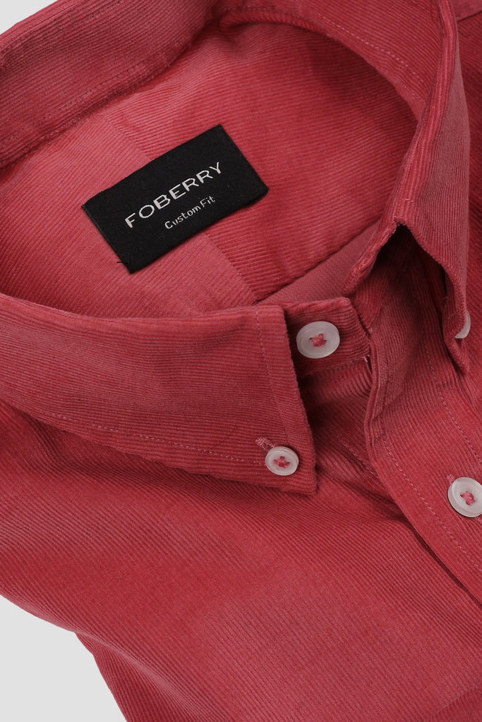 Salmon Corduroy Shirt - Foberry USA