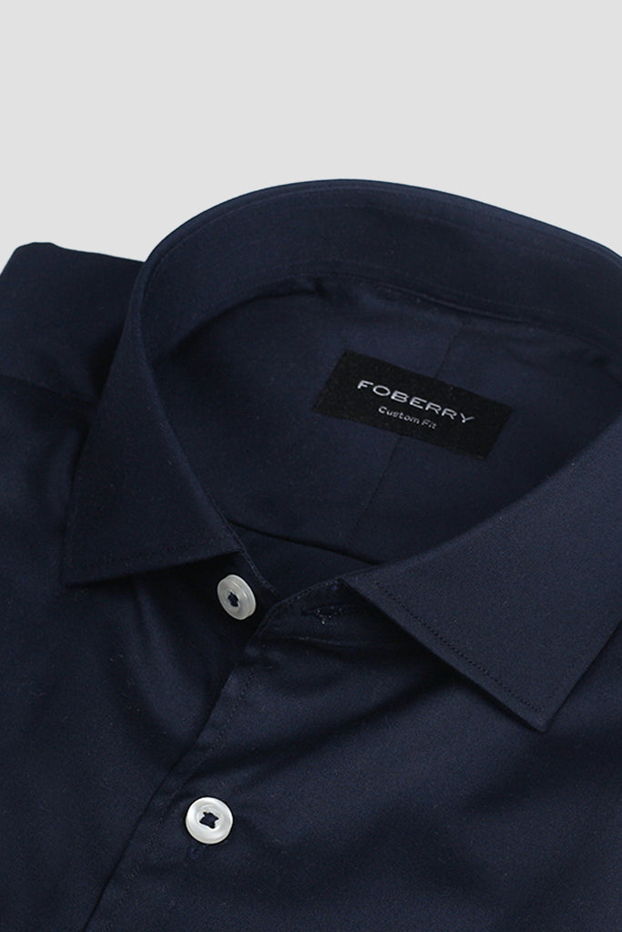 Soft Navy Blue Egyptian Shirt