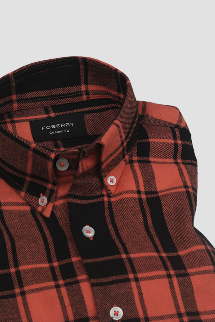 Peach Stowe Flannel Shirt - Foberry USA
