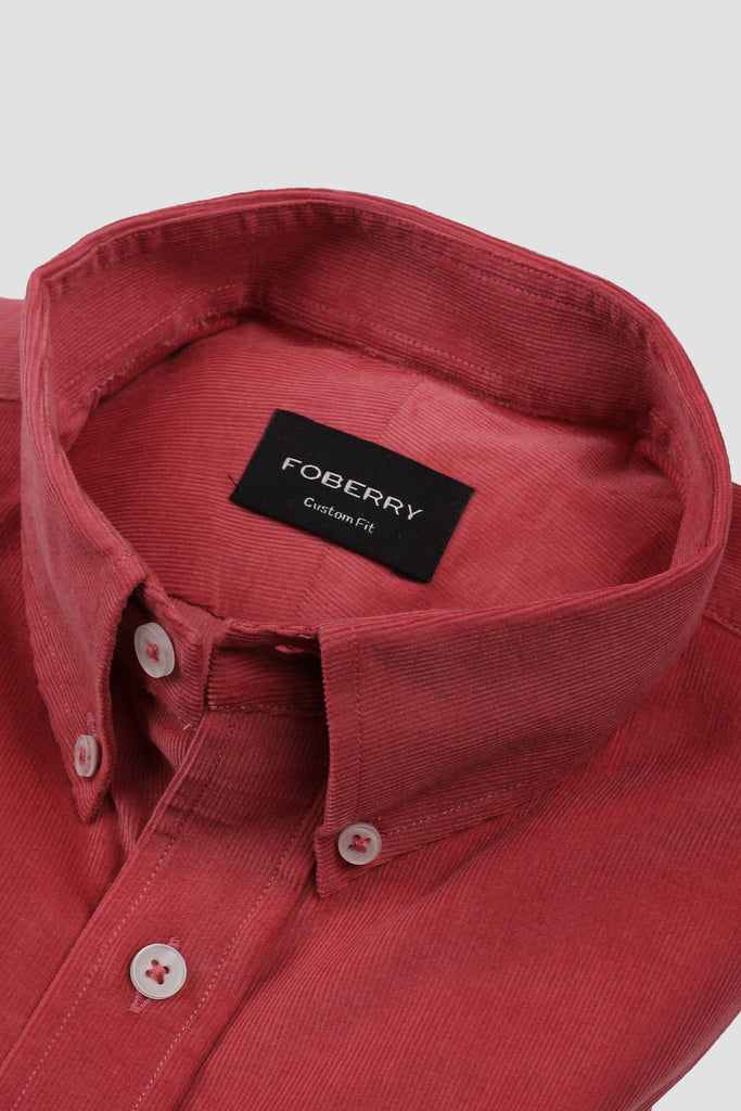 Salmon Corduroy Shirt - Foberry USA