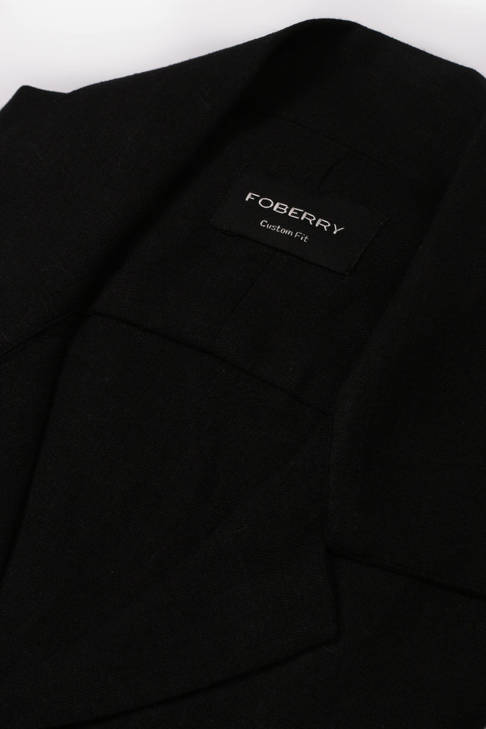 Black  Linen - Safari Shirt - Foberry USA