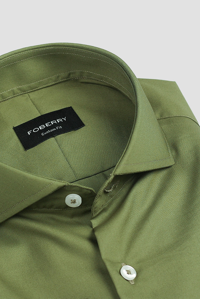 Olive Green Egyptian Poplin Shirt