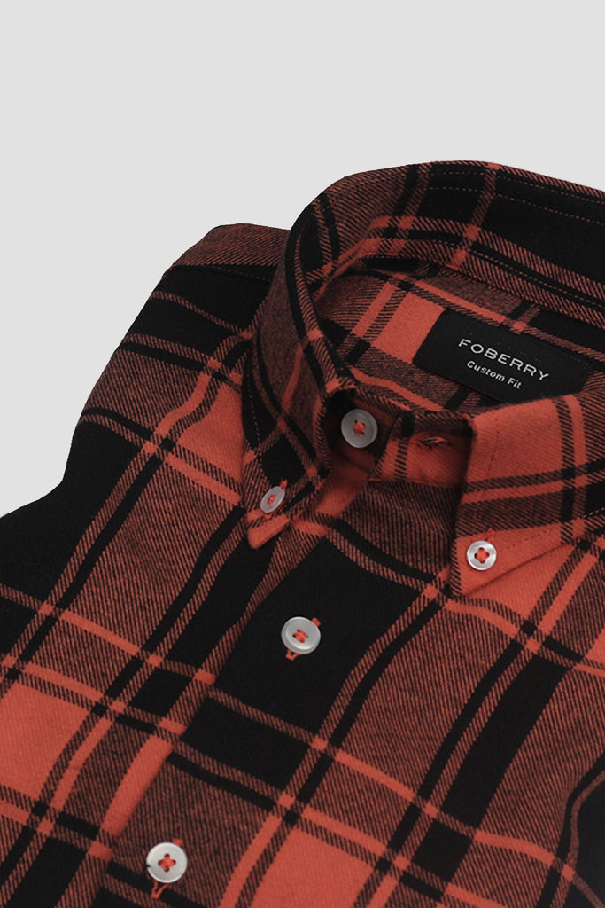 Peach Stowe Flannel Shirt - Foberry USA