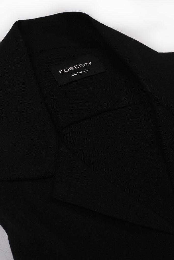 Black  Linen - Safari Shirt - Foberry USA