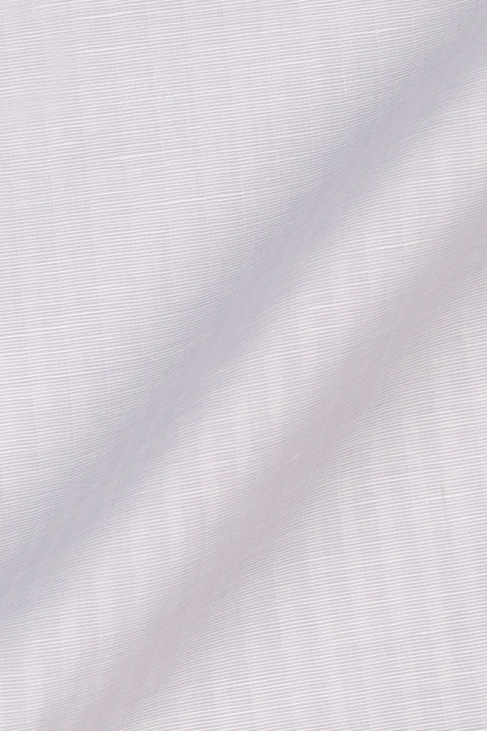 Lilac White Structured Stripes Linen Shirt