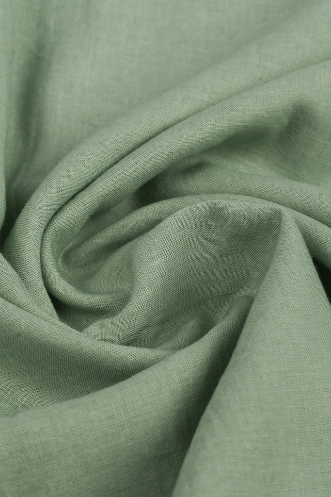 Fern Green Featherweight Linen  - Safari Shirt