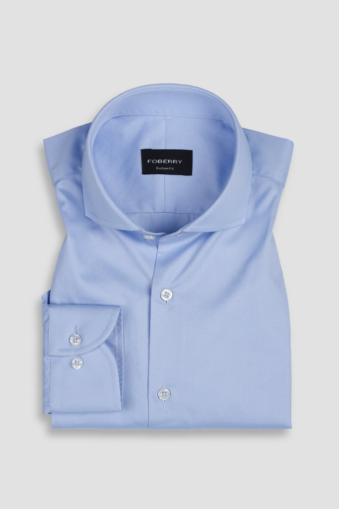 Soft Sky Blue Egyptian Twill Shirt