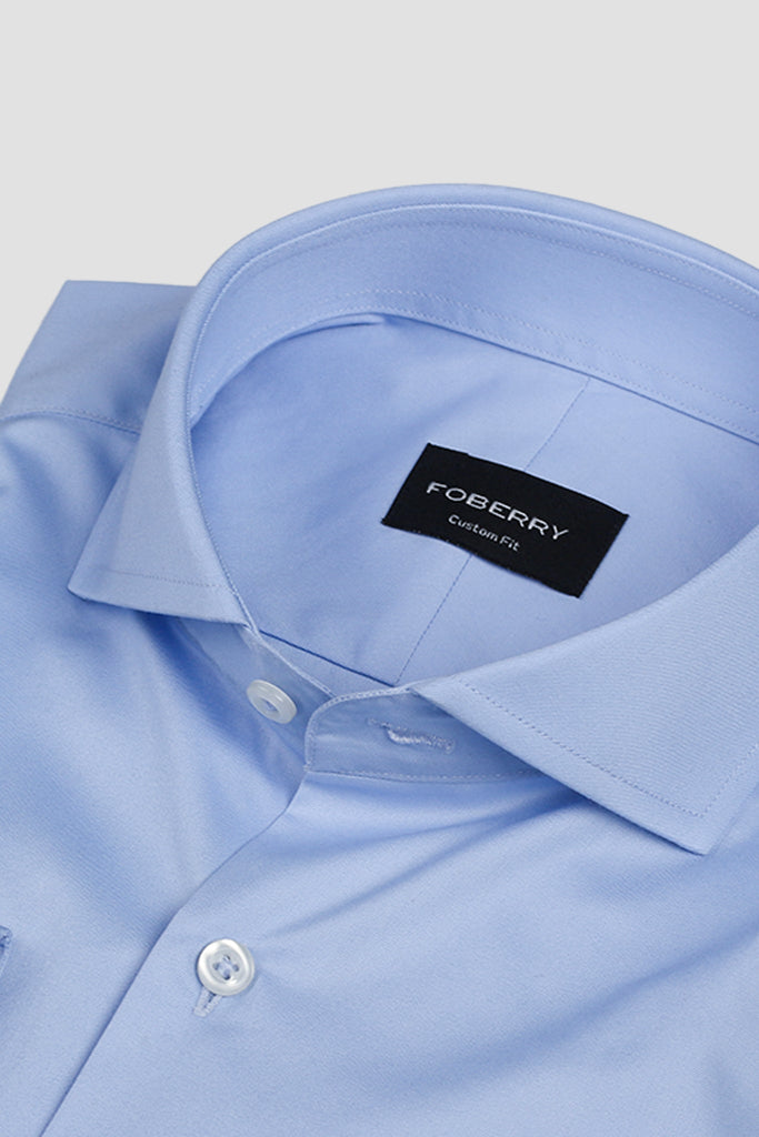 Soft Sky Blue Egyptian Twill Shirt